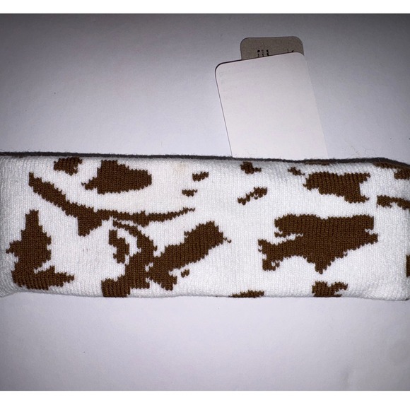 Carhartt Madison Logo Cap Headband White Brown Cow Print One Size NWT - Picture 4 of 4